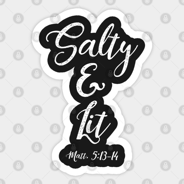 Salty and Lit | Christian Sticker by ChristianLifeApparel